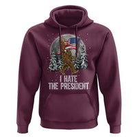 Funny Bigfoot Christmas Political Meme Hoodie I Hate The President - Wonder Print Shop
