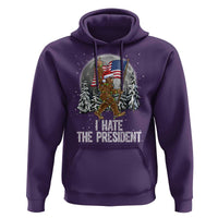 Funny Bigfoot Christmas Political Meme Hoodie I Hate The President - Wonder Print Shop