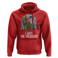 Funny Bigfoot Christmas Political Meme Hoodie I Hate The President - Wonder Print Shop
