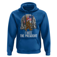 Funny Bigfoot Christmas Political Meme Hoodie I Hate The President - Wonder Print Shop