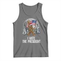 Funny Bigfoot Christmas Political Meme Tank Top I Hate The President - Wonder Print Shop