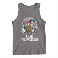 Funny Bigfoot Christmas Political Meme Tank Top I Hate The President - Wonder Print Shop