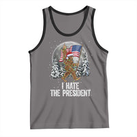 Funny Bigfoot Christmas Political Meme Tank Top I Hate The President - Wonder Print Shop