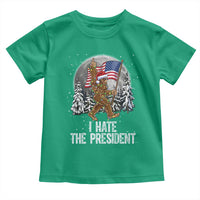 Funny Bigfoot Christmas Political Meme Toddler T Shirt I Hate The President - Wonder Print Shop