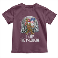 Funny Bigfoot Christmas Political Meme Toddler T Shirt I Hate The President - Wonder Print Shop