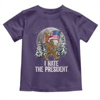 Funny Bigfoot Christmas Political Meme Toddler T Shirt I Hate The President - Wonder Print Shop