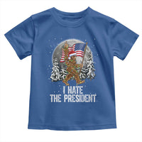 Funny Bigfoot Christmas Political Meme Toddler T Shirt I Hate The President - Wonder Print Shop