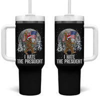 Funny Bigfoot Christmas Political Meme Tumbler With Handle I Hate The President - Wonder Print Shop