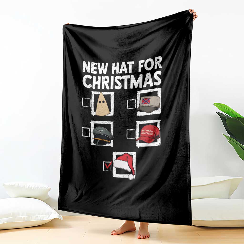 Funny Political Christmas Throw Blanket Old Hat New Hat - Wonder Print Shop