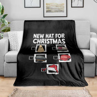 Funny Political Christmas Throw Blanket Old Hat New Hat - Wonder Print Shop