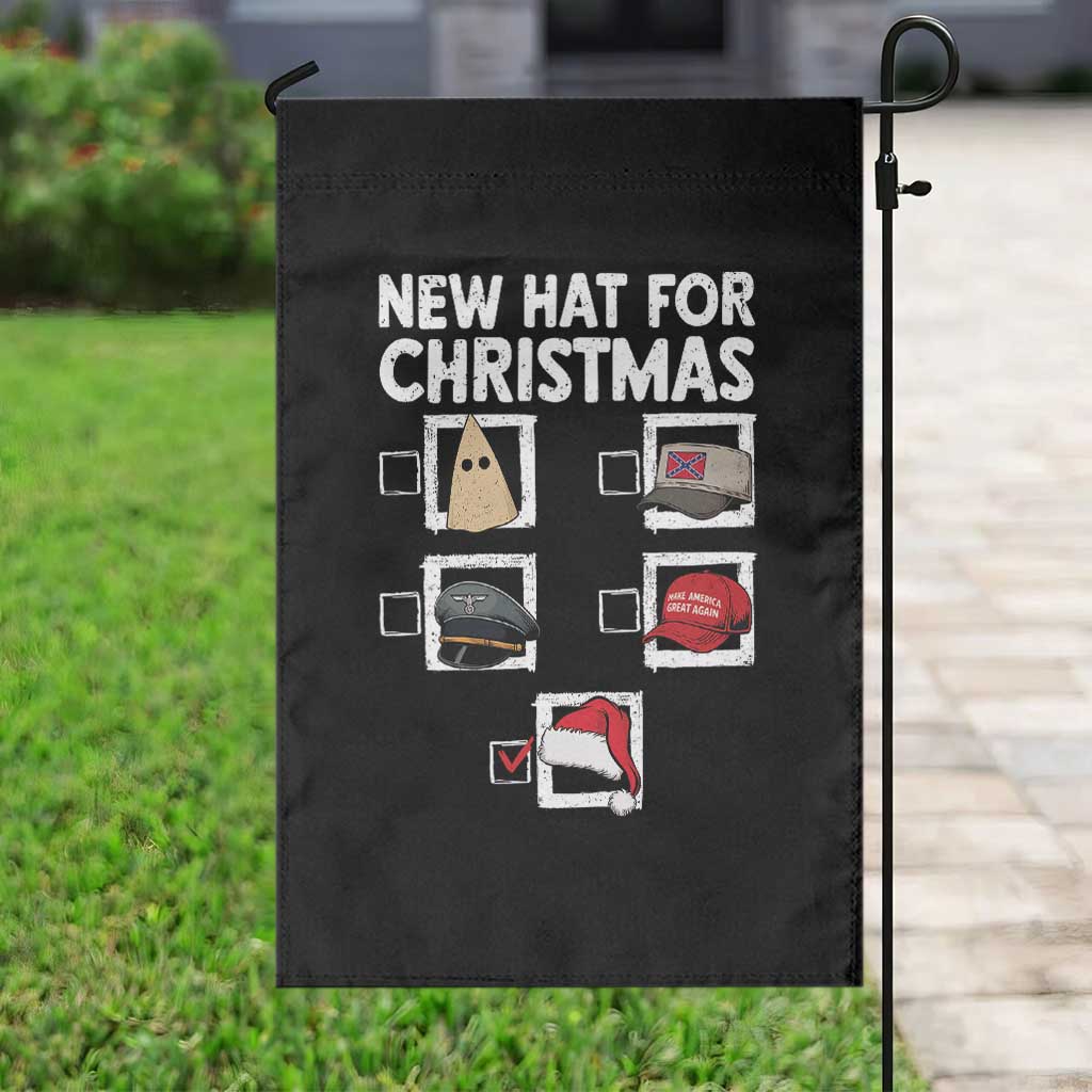 Funny Political Christmas Garden Flag Old Hat New Hat - Wonder Print Shop