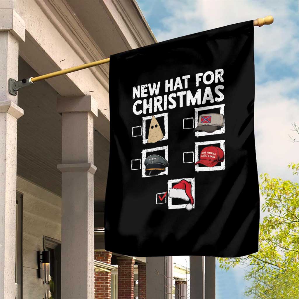 Funny Political Christmas Garden Flag Old Hat New Hat - Wonder Print Shop