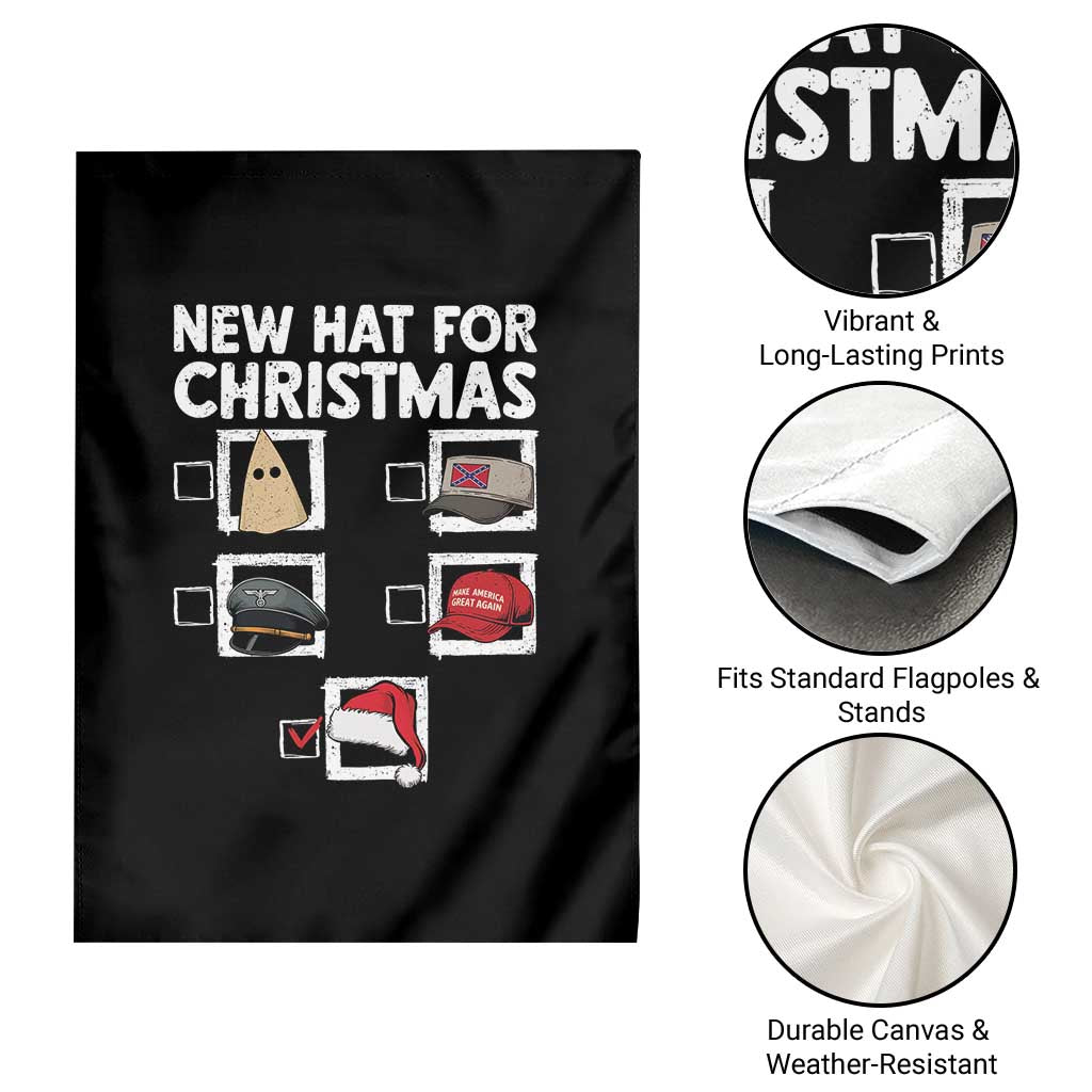 Funny Political Christmas Garden Flag Old Hat New Hat - Wonder Print Shop