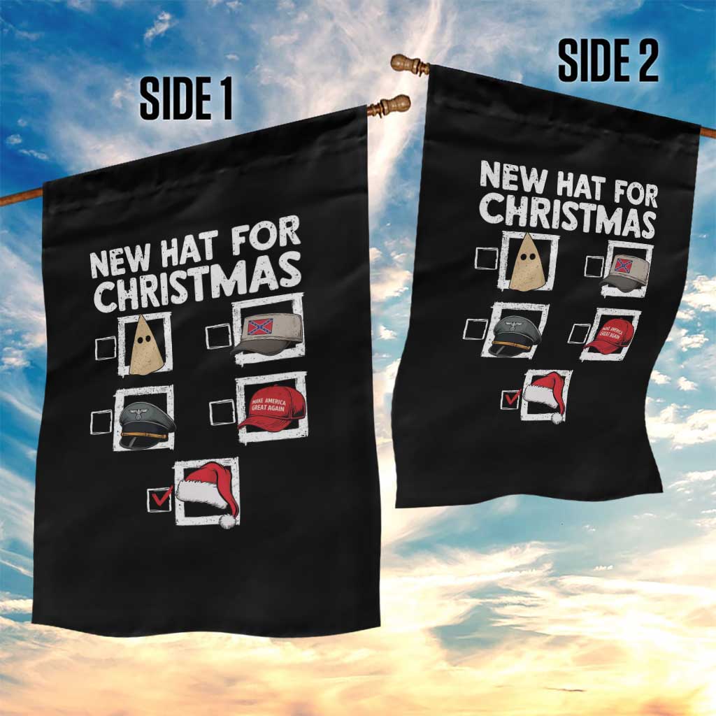 Funny Political Christmas Garden Flag Old Hat New Hat - Wonder Print Shop