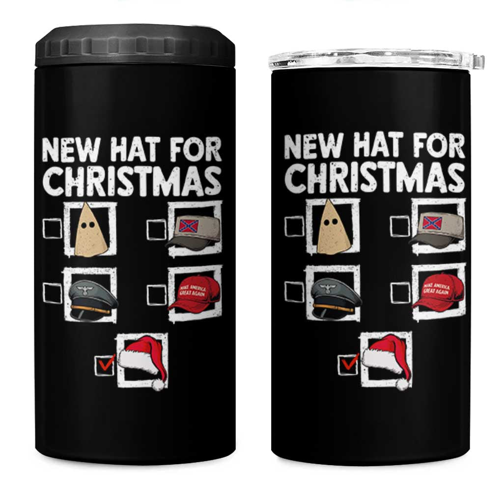 Funny Political Christmas 4 in 1 Can Cooler Tumbler Old Hat New Hat - Wonder Print Shop