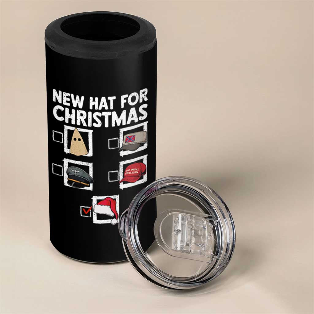 Funny Political Christmas 4 in 1 Can Cooler Tumbler Old Hat New Hat - Wonder Print Shop