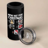 Funny Political Christmas 4 in 1 Can Cooler Tumbler Old Hat New Hat - Wonder Print Shop