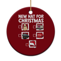 Funny Political Christmas Ceramic Ornament Old Hat New Hat - Wonder Print Shop