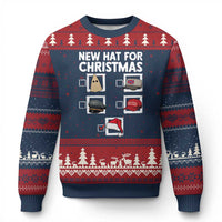 Funny Political Xmas Ugly Christmas Sweater Old Hat New Hat - Wonder Print Shop