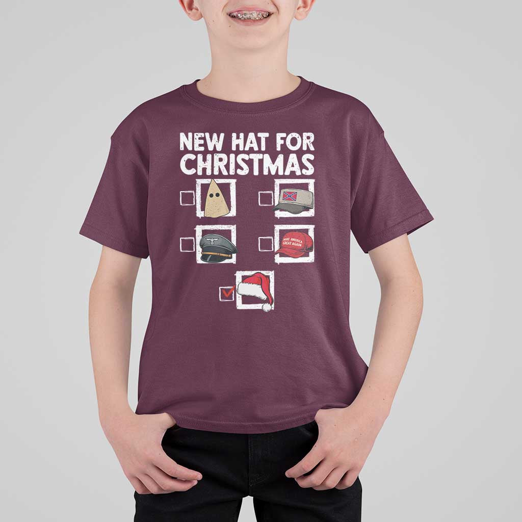 Funny Political Christmas T Shirt For Kid Old Hat New Hat - Wonder Print Shop