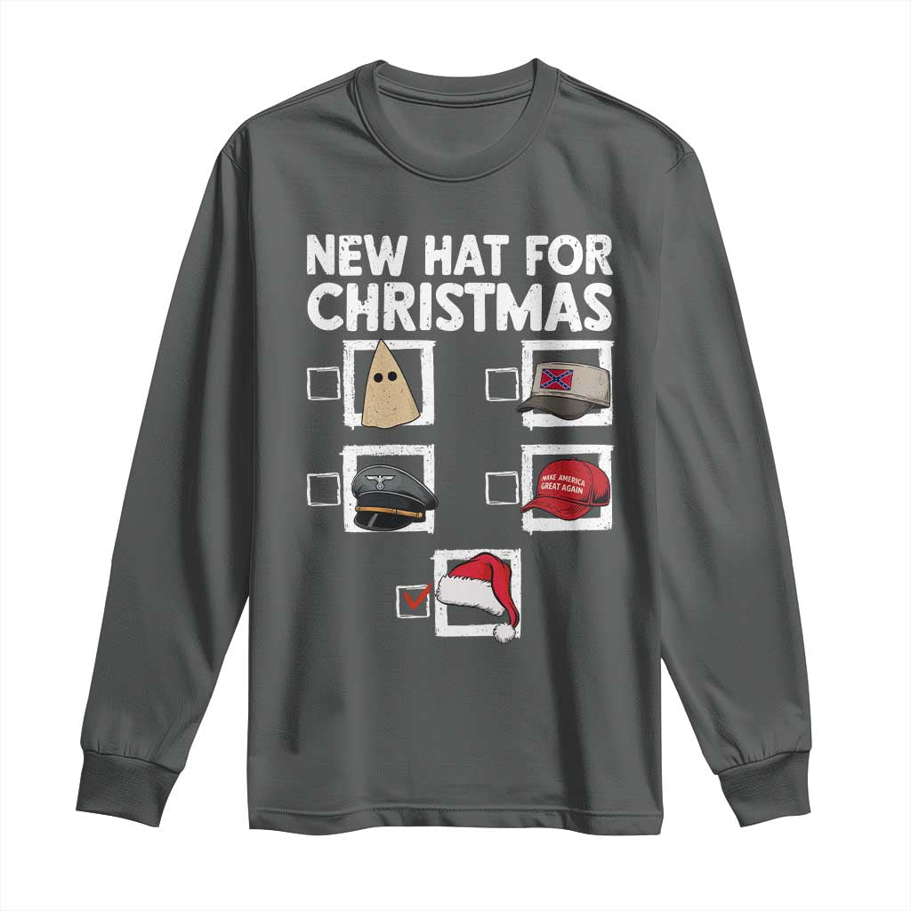 Funny Political Christmas Long Sleeve Shirt Old Hat New Hat - Wonder Print Shop
