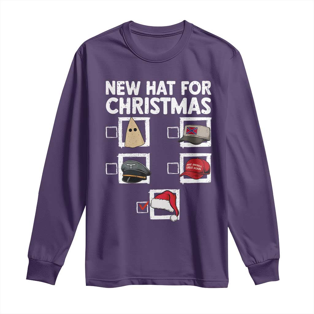 Funny Political Christmas Long Sleeve Shirt Old Hat New Hat - Wonder Print Shop