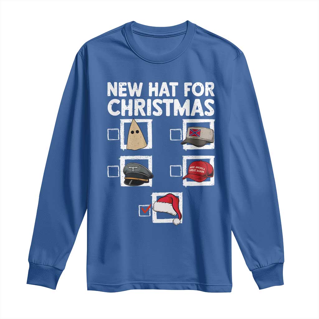 Funny Political Christmas Long Sleeve Shirt Old Hat New Hat - Wonder Print Shop