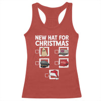 Funny Political Christmas Racerback Tank Top Old Hat New Hat - Wonder Print Shop