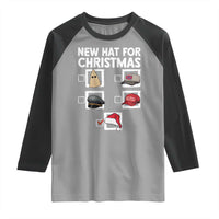Funny Political Christmas Raglan Shirt Old Hat New Hat - Wonder Print Shop