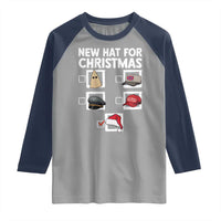 Funny Political Christmas Raglan Shirt Old Hat New Hat - Wonder Print Shop
