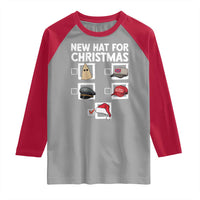 Funny Political Christmas Raglan Shirt Old Hat New Hat - Wonder Print Shop