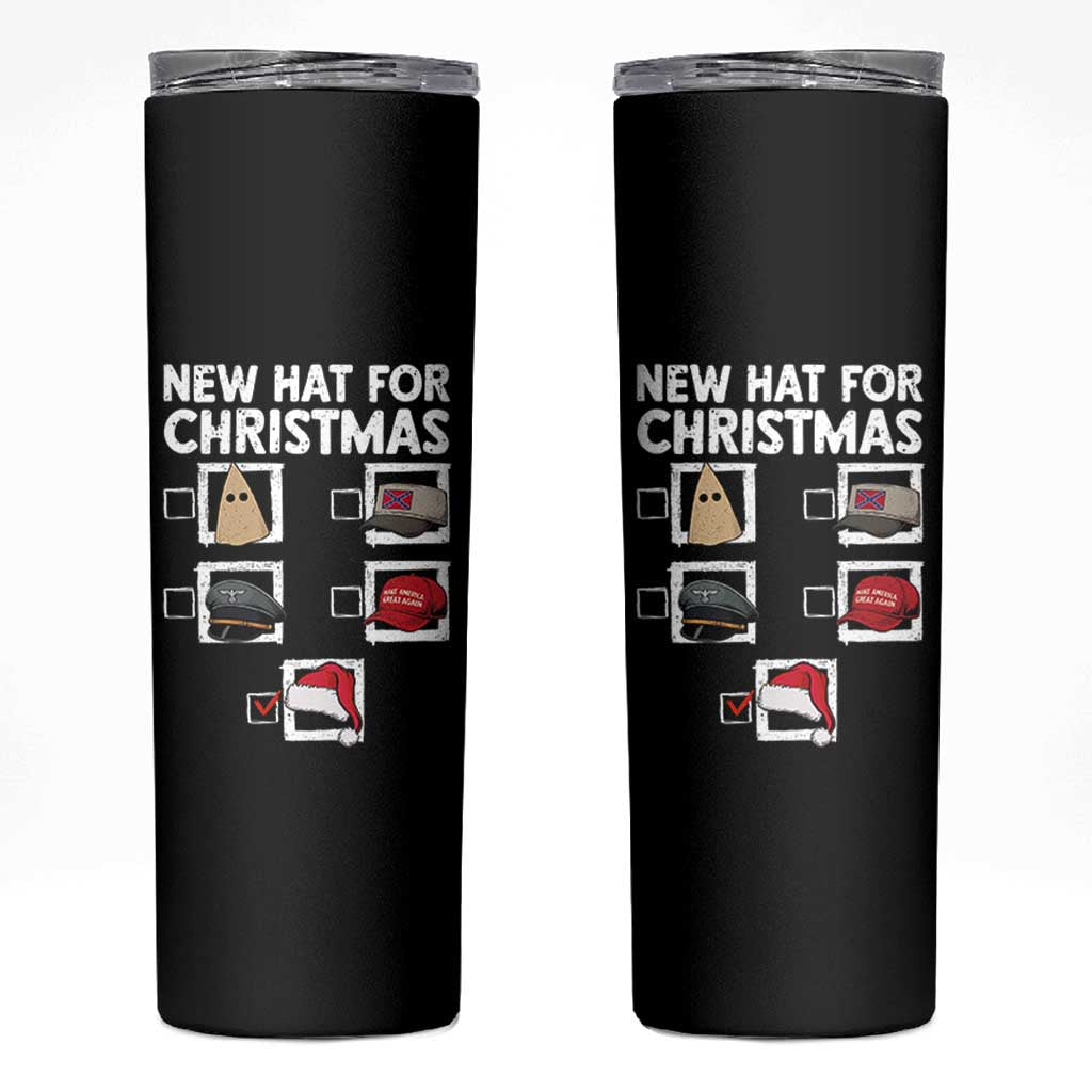 Funny Political Christmas Skinny Tumbler Old Hat New Hat - Wonder Print Shop