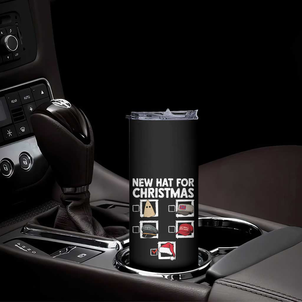 Funny Political Christmas Skinny Tumbler Old Hat New Hat - Wonder Print Shop