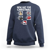 Funny Political Christmas Sweatshirt Old Hat New Hat - Wonder Print Shop