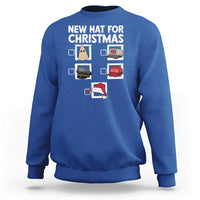 Funny Political Christmas Sweatshirt Old Hat New Hat - Wonder Print Shop