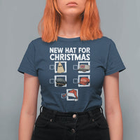 Funny Political Christmas T Shirt For Women Old Hat New Hat - Wonder Print Shop