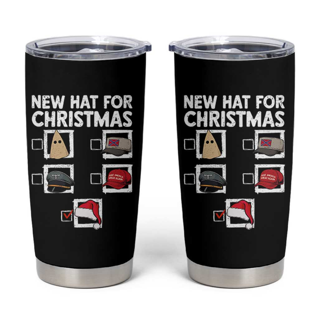 Funny Political Christmas Tumbler Cup Old Hat New Hat - Wonder Print Shop