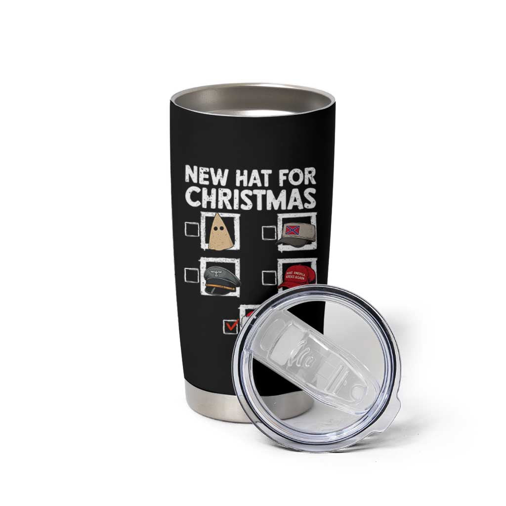Funny Political Christmas Tumbler Cup Old Hat New Hat - Wonder Print Shop