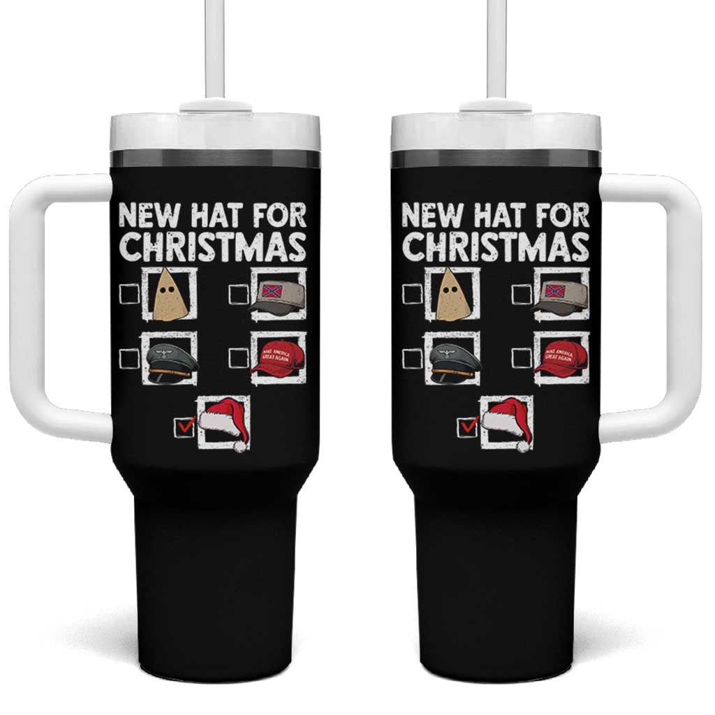 Funny Political Christmas Tumbler With Handle Old Hat New Hat - Wonder Print Shop