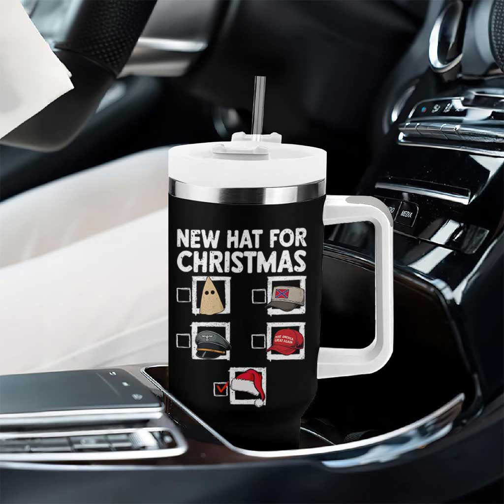 Funny Political Christmas Tumbler With Handle Old Hat New Hat - Wonder Print Shop
