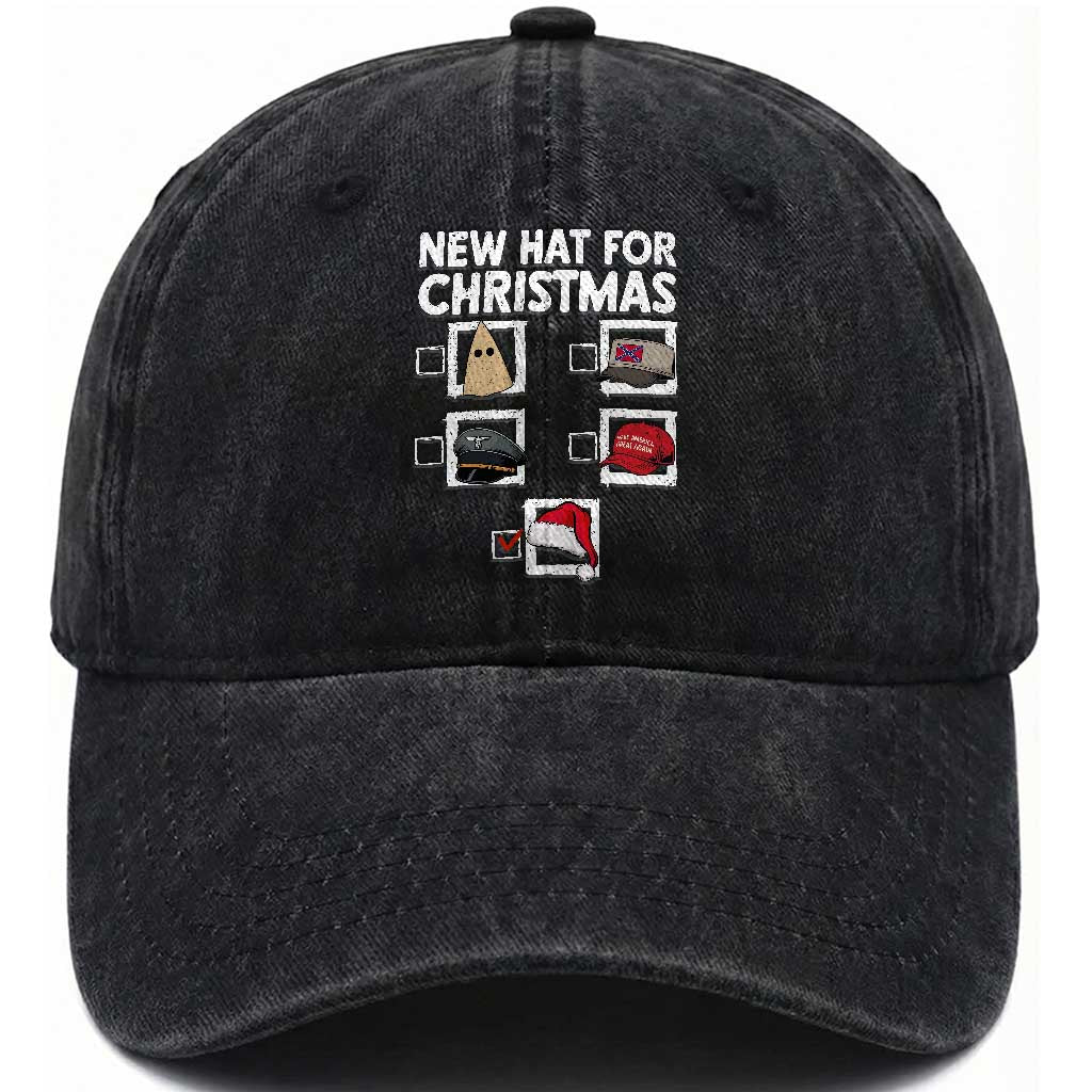 Funny Political Christmas Washed Cotton Baseball Cap Old Hat New Hat