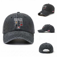 Funny Political Christmas Washed Cotton Baseball Cap Old Hat New Hat