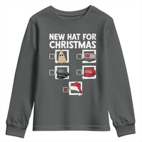 Funny Political Christmas Youth Sweatshirt Old Hat New Hat - Wonder Print Shop