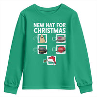 Funny Political Christmas Youth Sweatshirt Old Hat New Hat - Wonder Print Shop
