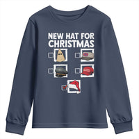 Funny Political Christmas Youth Sweatshirt Old Hat New Hat - Wonder Print Shop