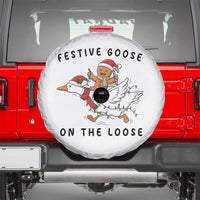 Funny Goose Christmas Spare Tire Cover Festive Goose On The Loose Xmas - Wonder Print Shop