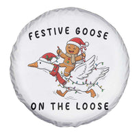 Funny Goose Christmas Spare Tire Cover Festive Goose On The Loose Xmas - Wonder Print Shop