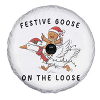 Funny Goose Christmas Spare Tire Cover Festive Goose On The Loose Xmas - Wonder Print Shop