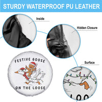 Funny Goose Christmas Spare Tire Cover Festive Goose On The Loose Xmas - Wonder Print Shop