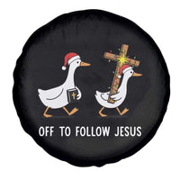 Funny Christmas Christian Goose Spare Tire Cover Off To Follow Jesus - Wonder Print Shop